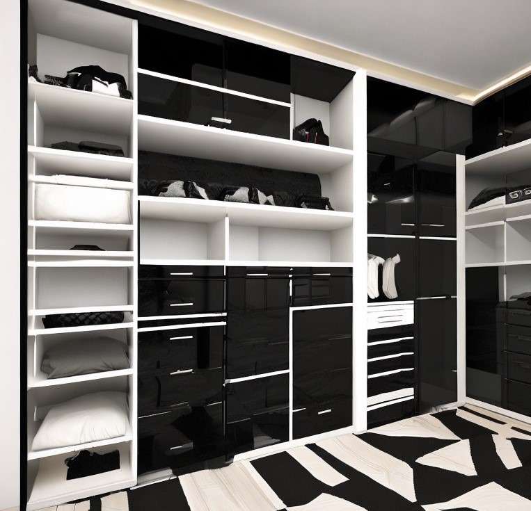 Wardrobe colour combinations Black and white design