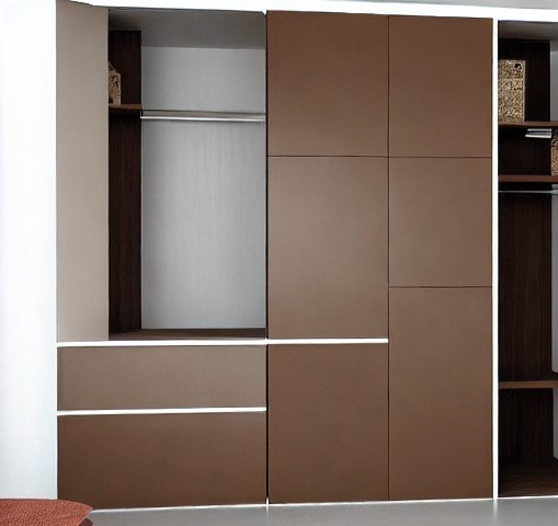 Wardrobe mica colour combination Accentuating brown colours