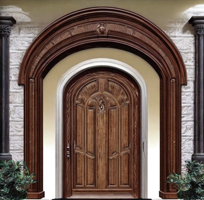 arched_dark_brown_main_door_designs.