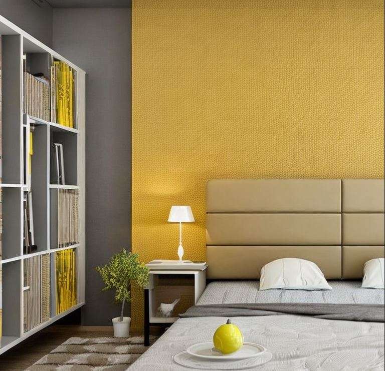 beige_and_yellow_two_colour_combination_for_bedroom_walls