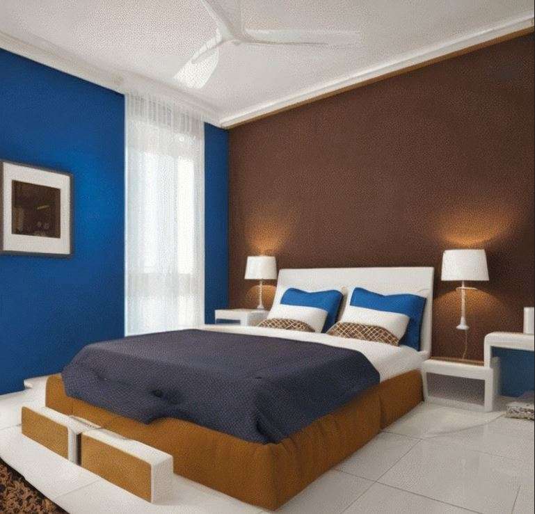 blue_and_brown_two_colour_combination_for_bedroom_walls
