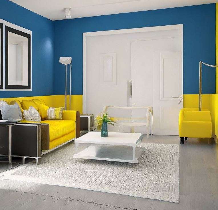blue_and_yellow_two_colour_combination_for_living_room_walls