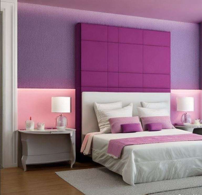 purple_and_pink_two_colour_combinations_for_bedroom_walls