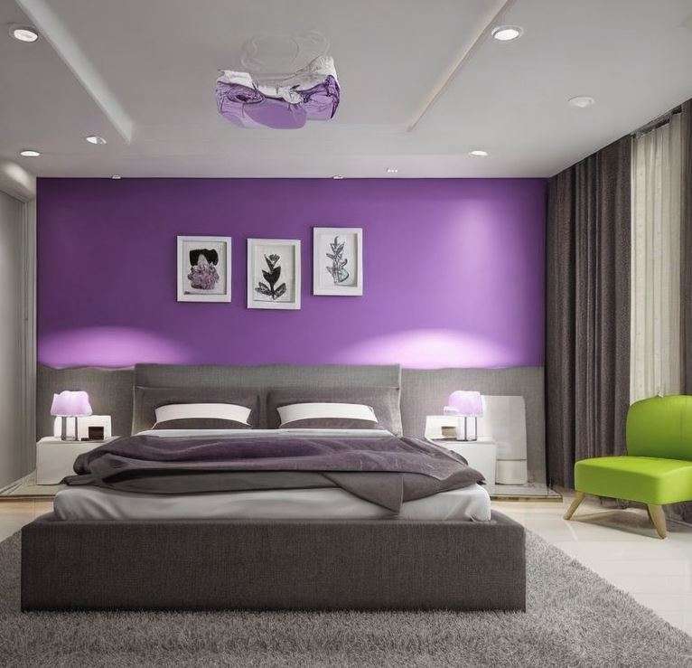 purple_and_white_two_colour_combination_for_bedroom_wall