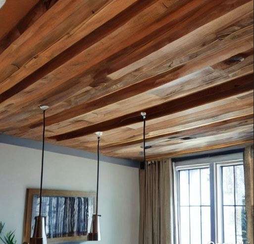 layered and hanging ceiling