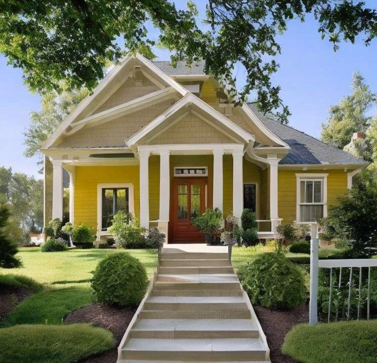 Best Exterior House Colors Cream and Yellow