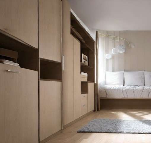 Half-and-Half Modern Bedroom Cupboard Design