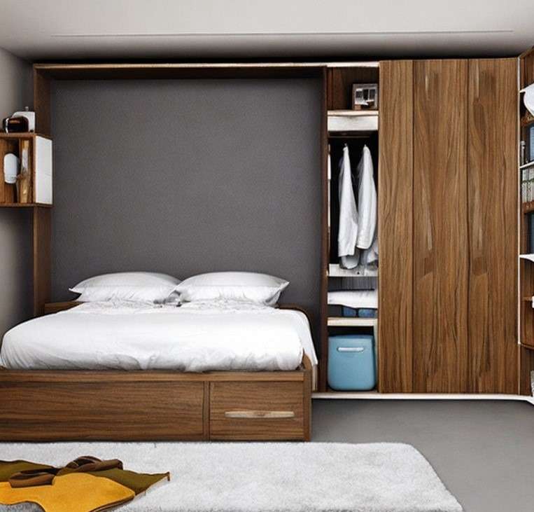 Open capsule modern bedroom cupboard design