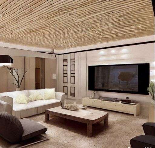 add elegance with a wooden false ceiling