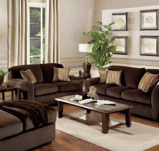 beige and dark brown living room clur cmbintin