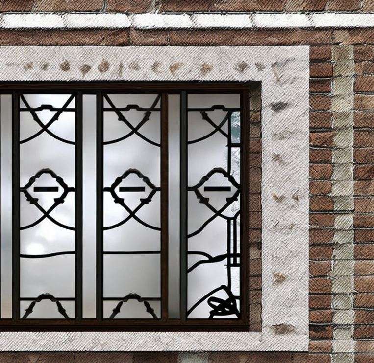 border spaced window grill design