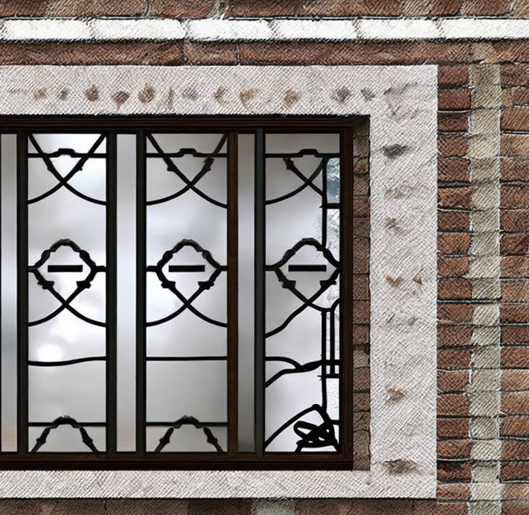 border spaced window grill design