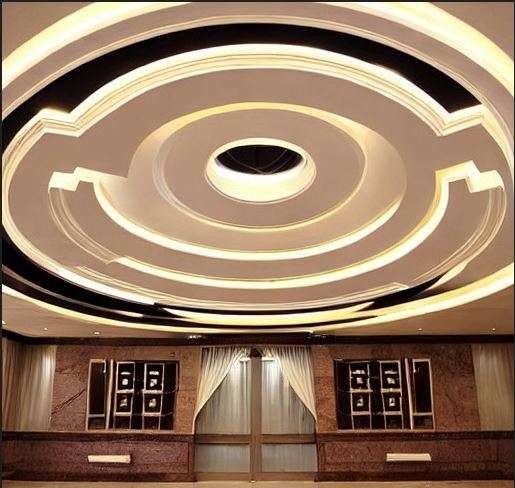 circular false ceiling design for hall