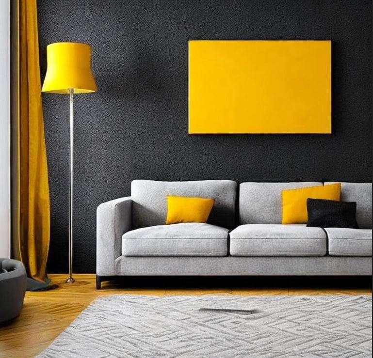 dark_yellow_and_black_colour_combination_for_wall