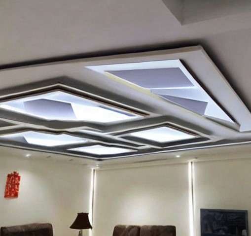 geometric pvc panel false ceiling