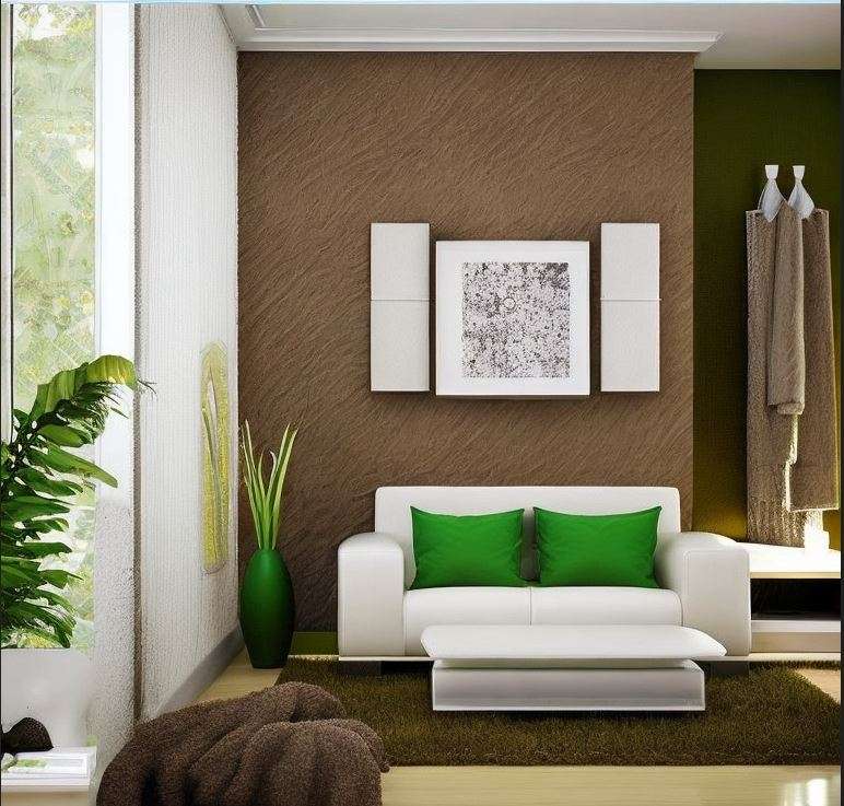 green_and_brown_colour_combination_for_wall
