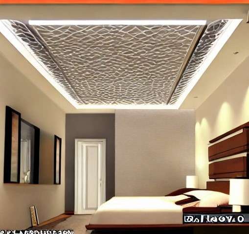lattice pvc panel false ceiling design for master bedroom