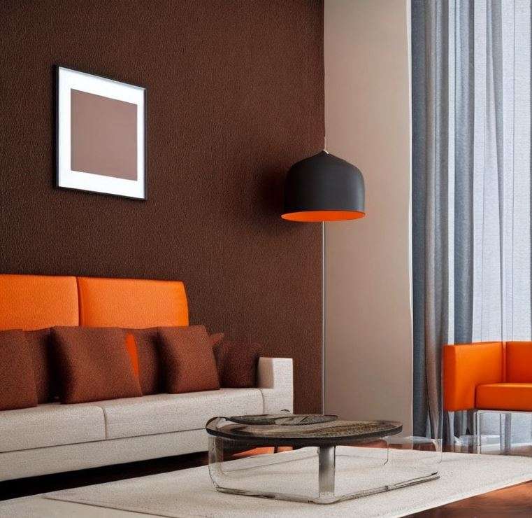 orange_and_brown_colour_combination_for_wall