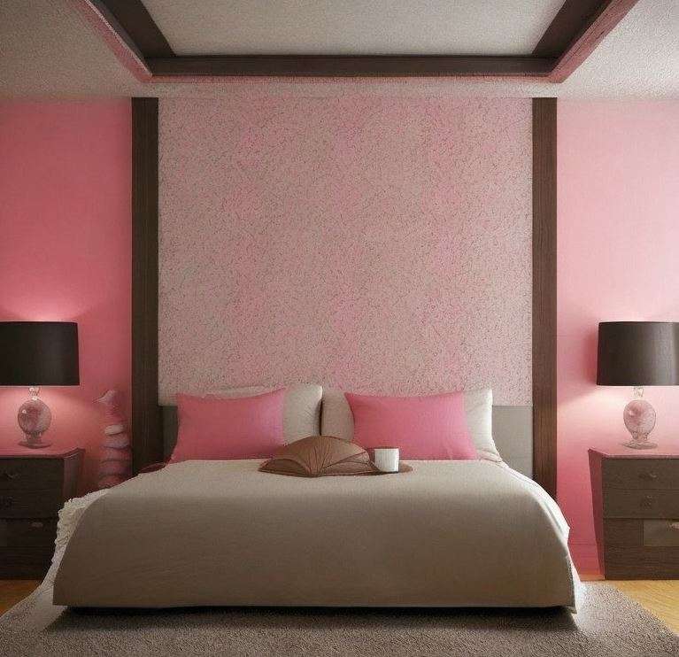 pink_and_brown_colour_combination_for_wall