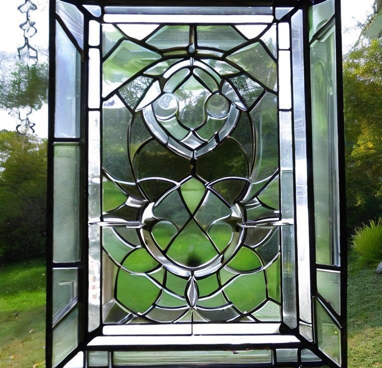 Beveled glass window
