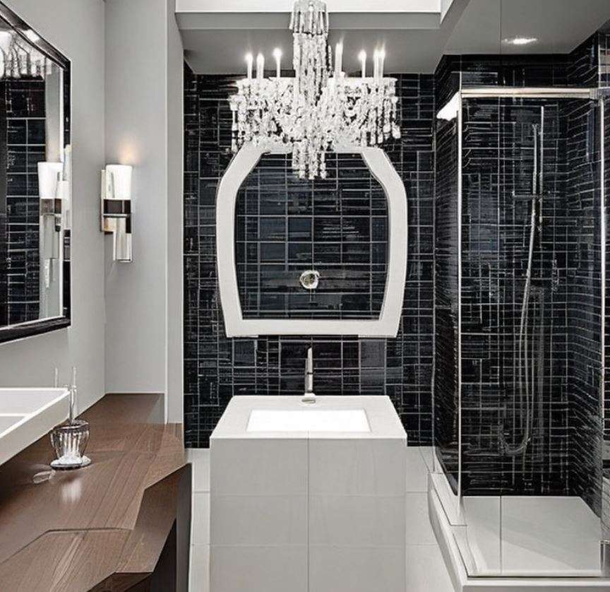 Black Bathroom Tiles Design