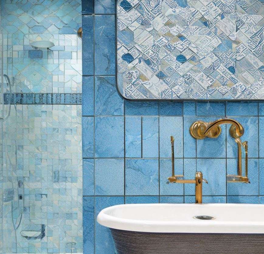 Blue Bathroom Tiles Design