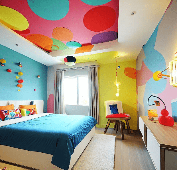 Colourful POP Ceiling Design
