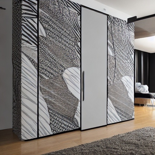 Digital Print or Wallpaper Sliding Wardrobe Design