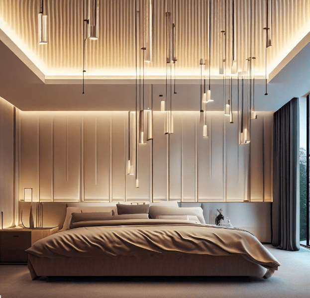 Hanging fixtures POP Ceiling Design