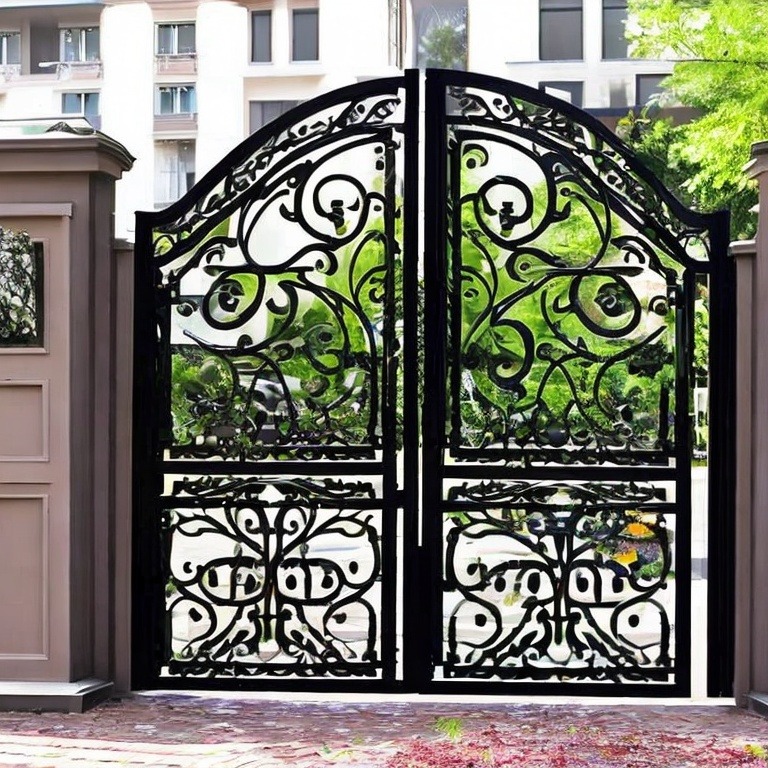 Main gate design with folding pattern