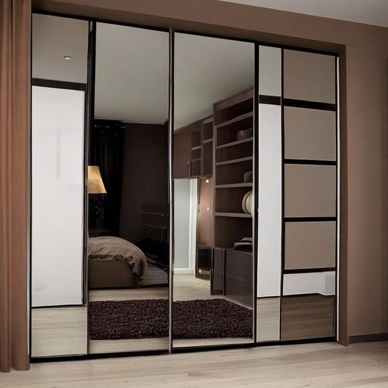 Mirrors Used as Sliding Doors in Wardrobe Design