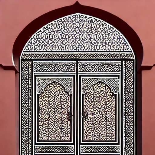 Moroccan inspired main gate grill design