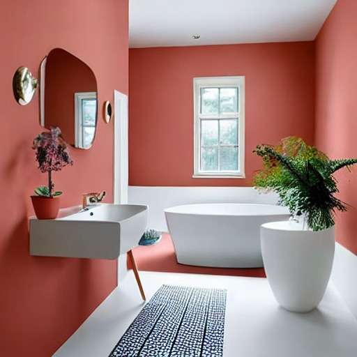 Peach Colour Combination for bathroom