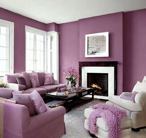 Soothing Mauve Paint Color for Living Room