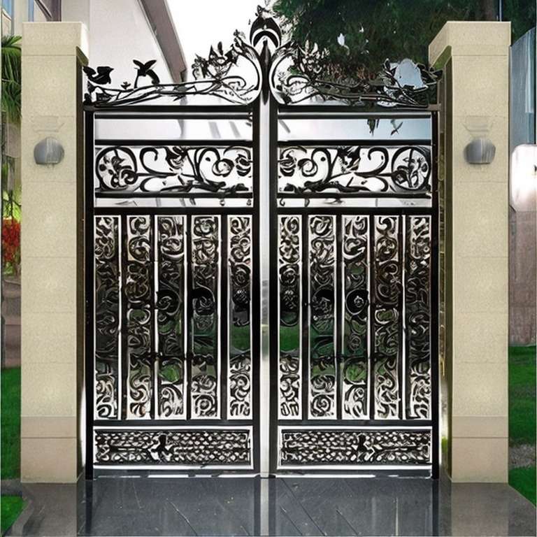 Stainless steel main gate design 