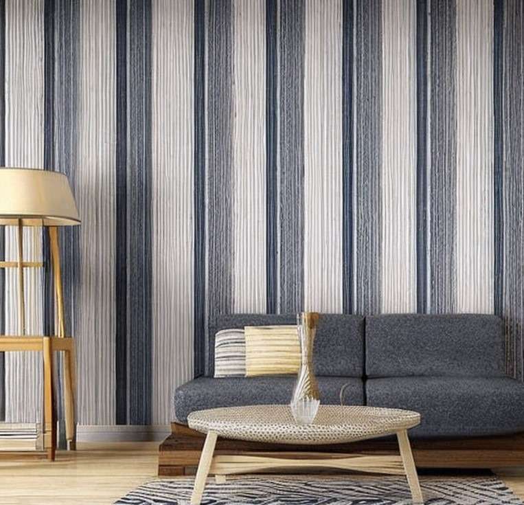 Stripes & Textures Living Room Wall Painting Ideas