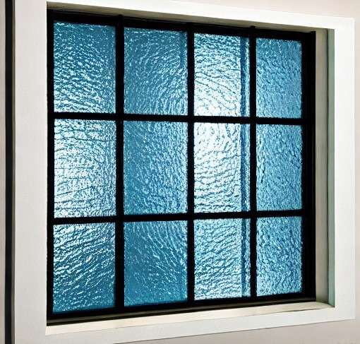 Textured glass window