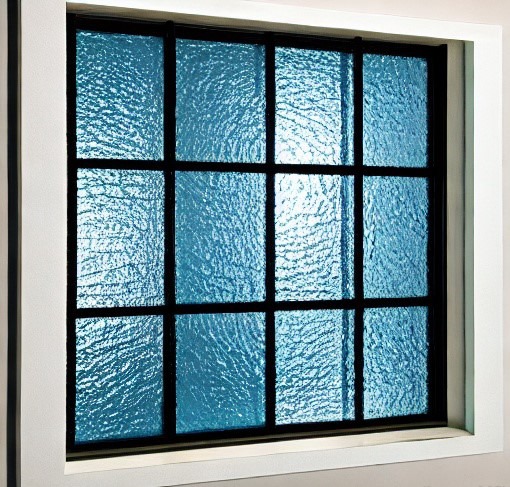 Textured glass window