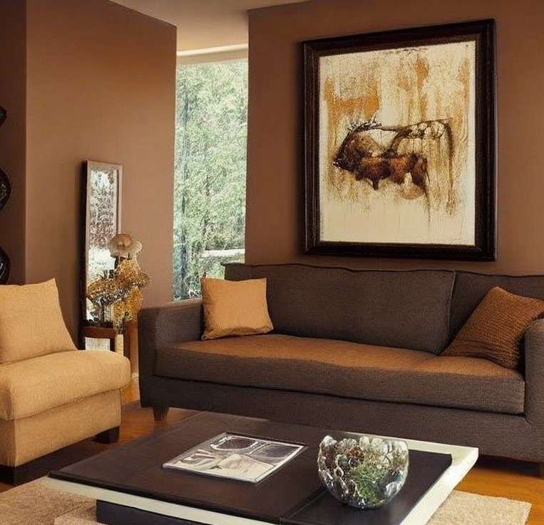 Warm Brown Wall Paint Colors For Living Room