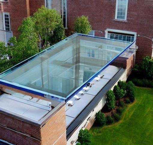tempered glass rooftop design
