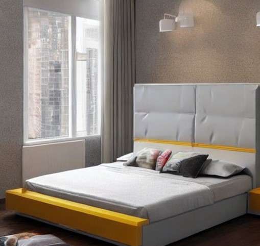 A Double Bed Design With A Box