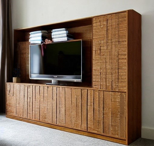 A Textured Wooden Cupboard