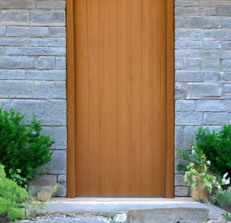 A plain Wooden Door for the Entrance