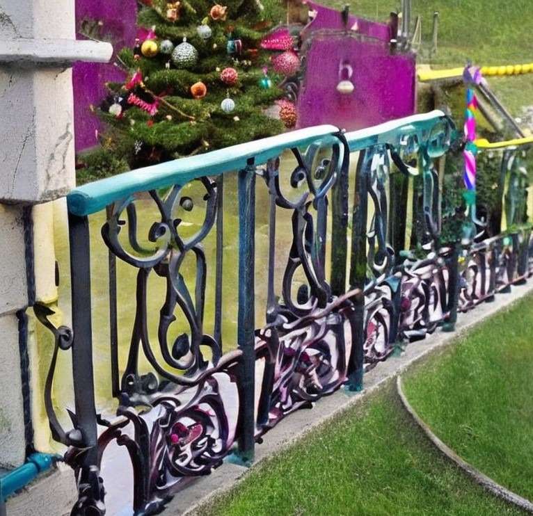 Add Colours To The Railings Ornament 