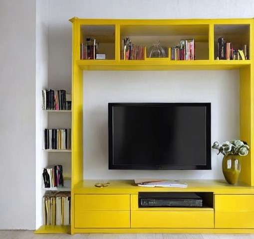 Add Sunshine with Vibrant Yellow Cabinet