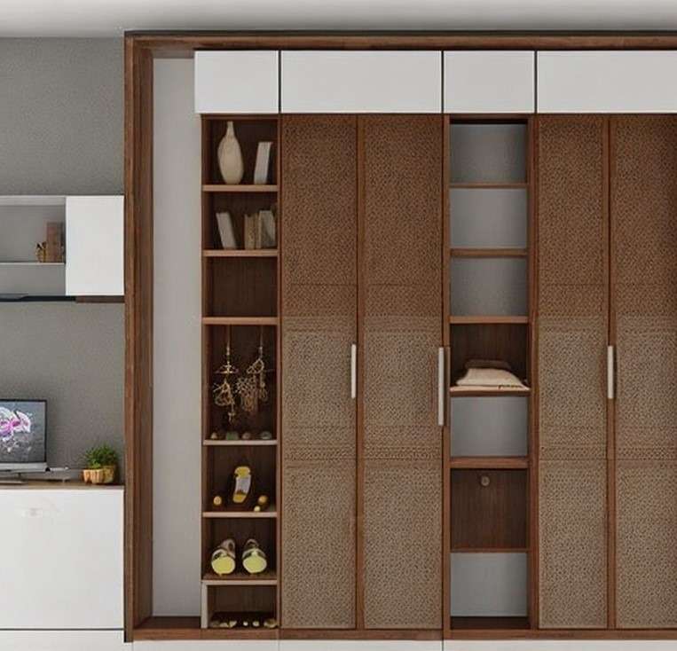 Almirah Design With Open Storage