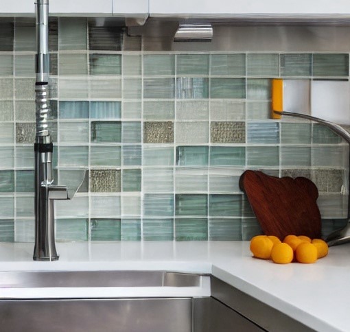 Bold Geometric Backsplash Tiles