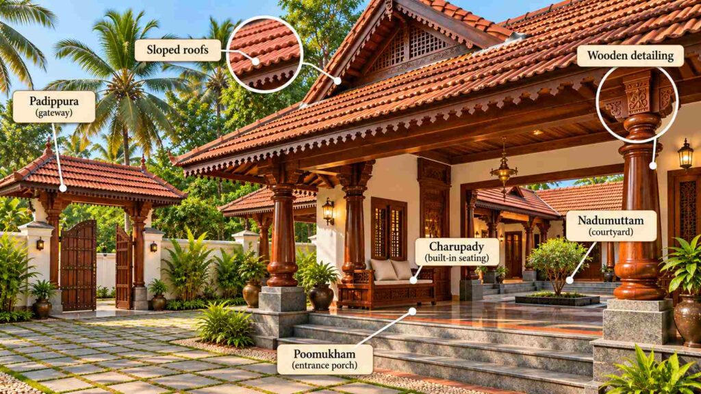Core Architectural Features kerela house