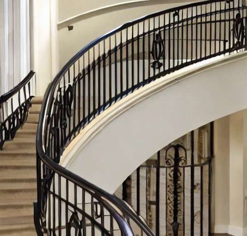 Curved Stairs Railing Design