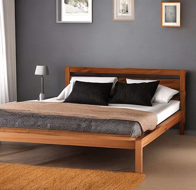 Double sized Wood Bed 